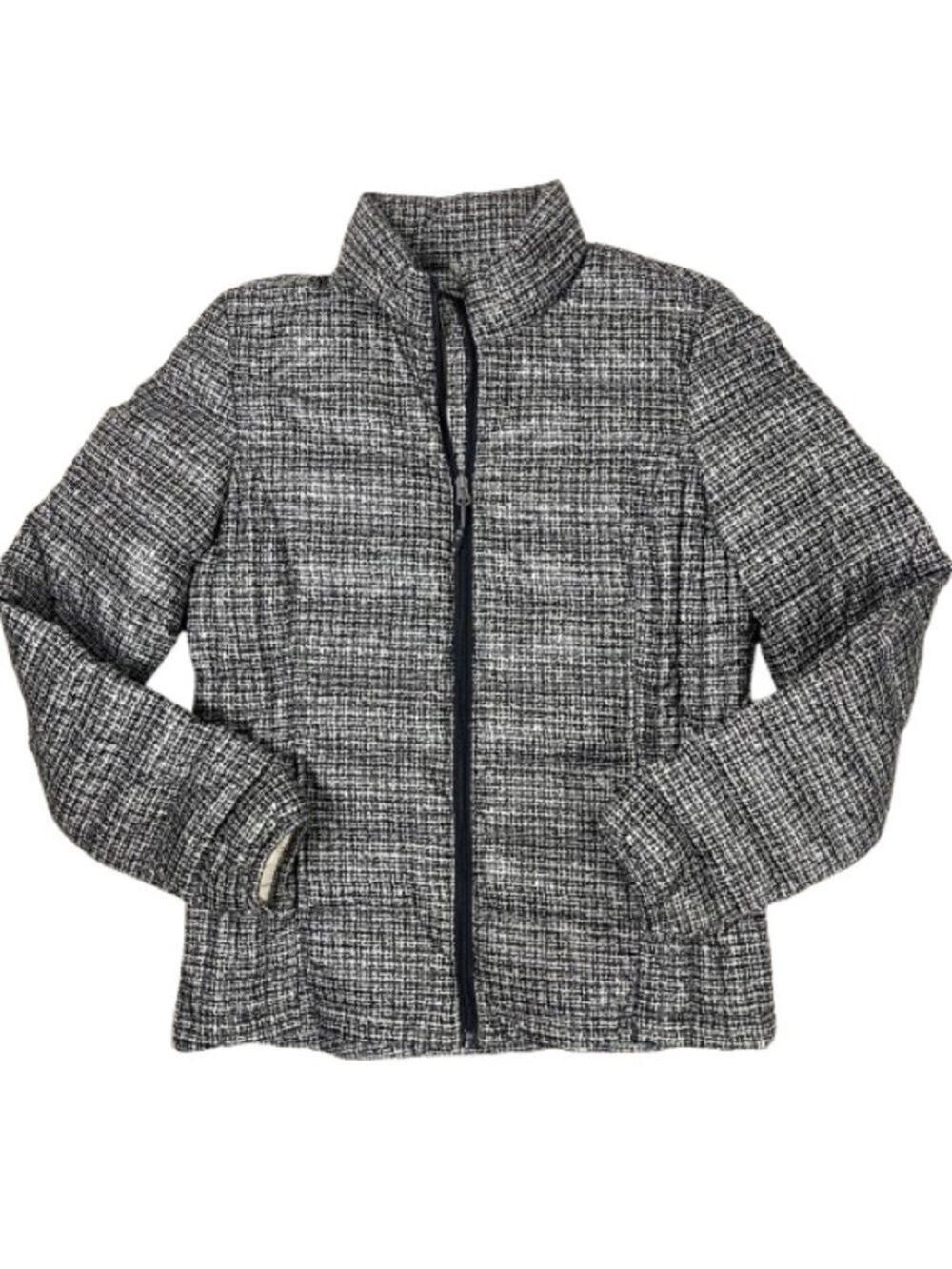 Women’s 32 Degrees Weatherproof Black Plaid Puffer Jacket Size Medium!